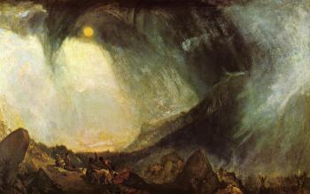 Joseph Mallord William Turner : Snow Storm,Hannibal and His Army Crossing the Alps